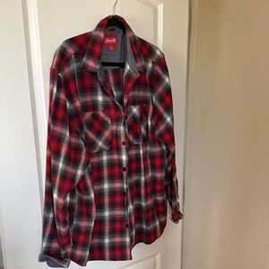 Coleman Red and Gray Plaid Flannel xxl shirt